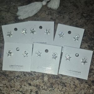 Silver Star Stud Earrings